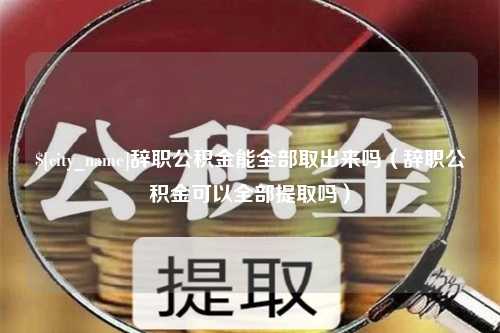 百色辞职公积金能全部取出来吗（辞职公积金可以全部提取吗）